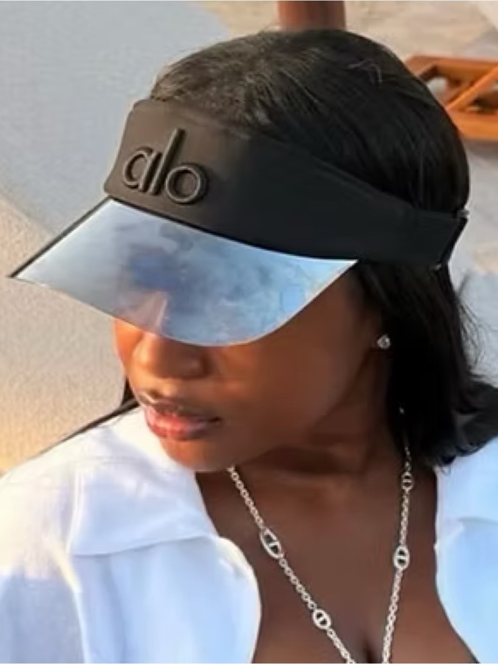 Alo Yoga Airlift Solar Visor In Black